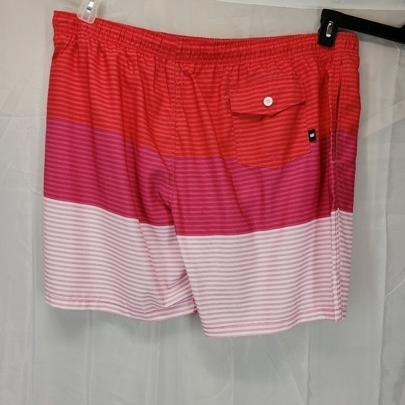 NWT  2xl Swim Trunks Pink Sky Stripe - Picture 3 of 5
